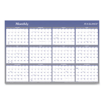 AT-A-GLANCE® Vertical-horizontal Erasable Quarterly-monthly Wall Planner, 24 X 36, White-blue Sheets, 12-month (jan To Dec): 2022 freeshipping - TVN Wholesale